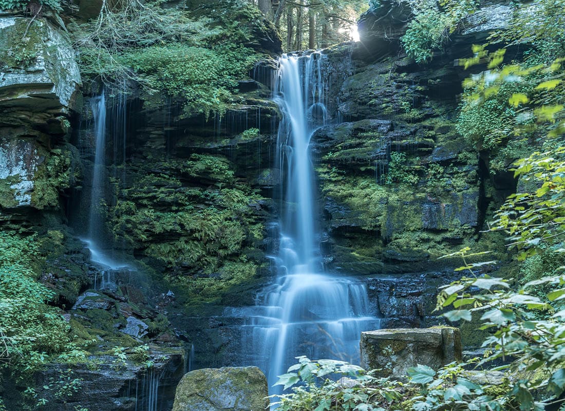 Wayne, PA - Buck Falls Romantic Waterfall Near Starrucca Pennsylvania in Wayne County